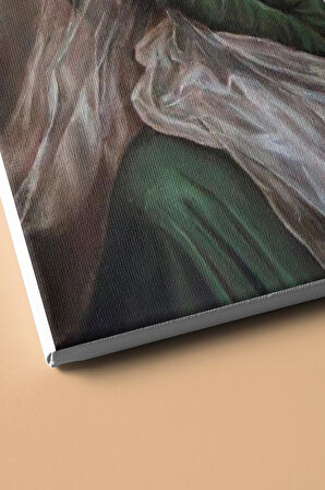 Sayılarla Boyama Seti Kasnaklı Yeşil Elbiseli Kadının Hüznü 40 X 50 Cm