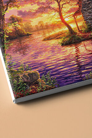 Sayılarla Boyama Seti Kasnaklı Terk Edilmiş Ev 40 X 50 Cm