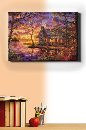 Sayılarla Boyama Seti Kasnaklı Terk Edilmiş Ev 60 X 75 Cm