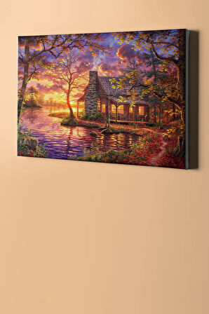 Sayılarla Boyama Seti Kasnaklı Terk Edilmiş Ev 60 X 75 Cm