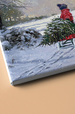 Sayılarla Boyama Seti Kasnaklı Yılbaşına Doğru 60 X 75 Cm