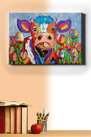 Sayılarla Boyama Seti Kasnaklı Inek Ve Laleler 60 X 75 Cm