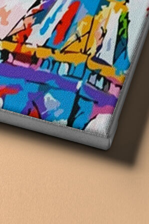 Sayılarla Boyama Seti Kasnaklı Inek Ve Eyfel 60 X 75 Cm