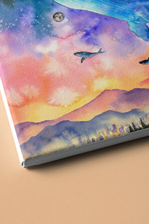 Sayılarla Boyama Seti Kasnaklı Fantazi Gezegeni 50 X 65 Cm