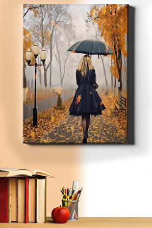 Sayılarla Boyama Seti Kasnaklı Yağmurlu Sonbahar 60 X 75 Cm