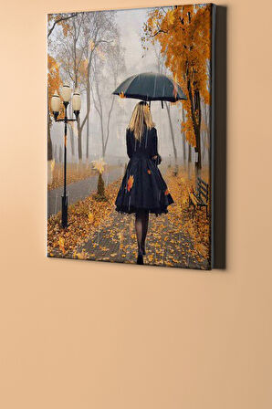 Sayılarla Boyama Seti Kasnaklı Yağmurlu Sonbahar 60 X 75 Cm