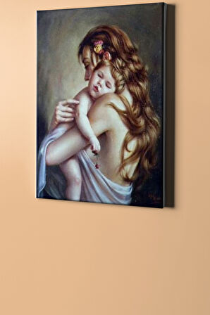 Sayılarla Boyama Seti Kasnaklı Anne Ve Bebek 2 40 X 50 Cm