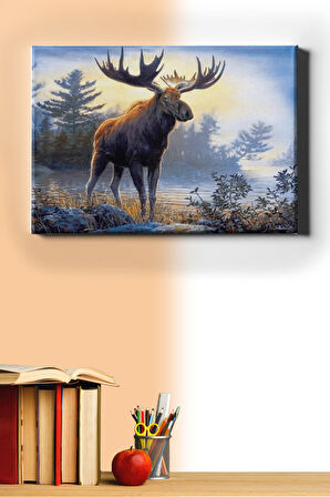 Sayılarla Boyama Seti Kasnaklı Ormandaki Geyik 40 X 50 Cm