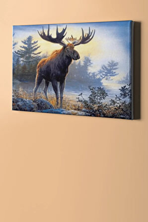 Sayılarla Boyama Seti Kasnaklı Ormandaki Geyik 60 X 75 Cm