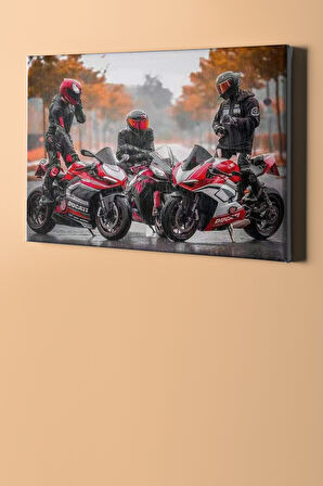 Sayılarla Boyama Seti Kasnaklı Motorsikletliler 60 X 75 Cm