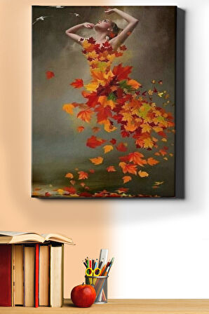 Sayılarla Boyama Seti Kasnaklı Sonbahar Kadın 50 X 65 Cm