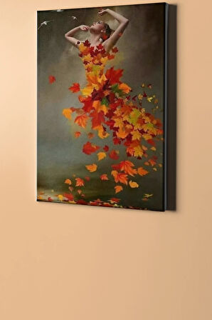 Sayılarla Boyama Seti Kasnaklı Sonbahar Kadın 50 X 65 Cm