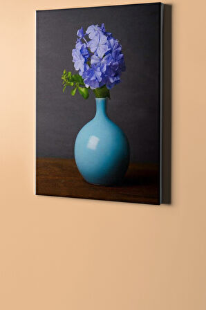 Sayılarla Boyama Seti Kasnaklı Vazodaki Mor Çiçek 40 X 50 Cm