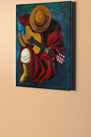 Sayılarla Boyama Seti Kasnaklı Gizemli Gitarist 60 X 75 Cm