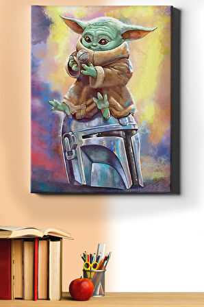 Sayılarla Boyama Seti Kasnaklı Sevimli Yoda 50 X 65 Cm