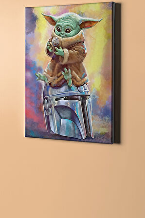 Sayılarla Boyama Seti Kasnaklı Sevimli Yoda 60 X 75 Cm