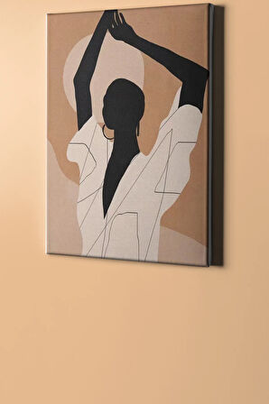Sayılarla Boyama Seti Kasnaklı Minimal Günbatımı Kızı 40 X 50 Cm