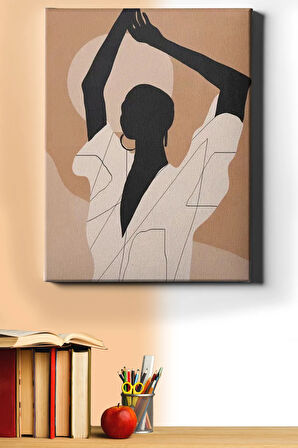 Sayılarla Boyama Seti Kasnaklı Minimal Günbatımı Kızı 50 X 65 Cm