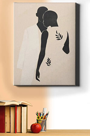 Sayılarla Boyama Seti Kasnaklı Minimal Çift 60 X 75 Cm