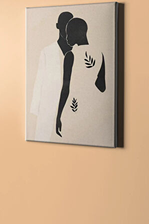 Sayılarla Boyama Seti Kasnaklı Minimal Çift 60 X 75 Cm