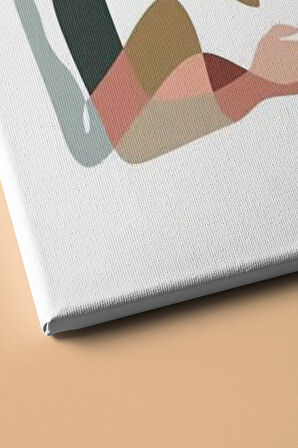 Sayılarla Boyama Seti Kasnaklı Minimal Sarılan Çift 50 X 65 Cm