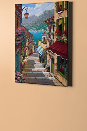 Sayılarla Boyama Seti Kasnaklı Çiçek Sokağı 40 X 50 Cm