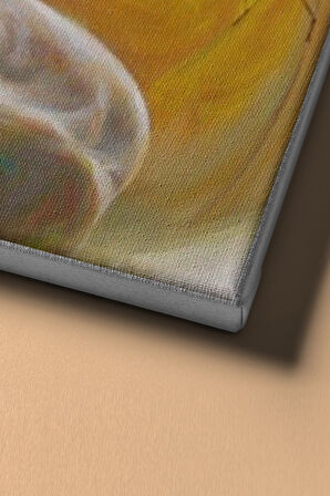 Sayılarla Boyama Seti Kasnaklı Sarı Şemsiyeli Kadın 60 X 75 Cm