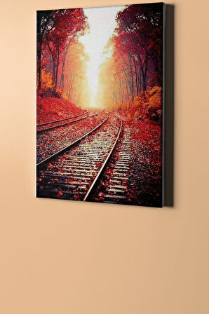 Sayılarla Boyama Seti Kasnaklı Sonbaharda Yolculuk 40 X 50 Cm