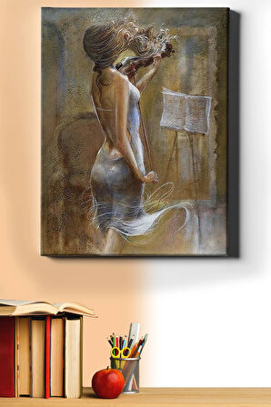 Sayılarla Boyama Seti Kasnaklı Kemancı Kız 2 50 X 65 Cm