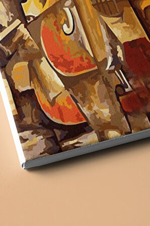 Sayılarla Boyama Seti Kasnaklı Keman Ve Üzümler 50 X 65 Cm