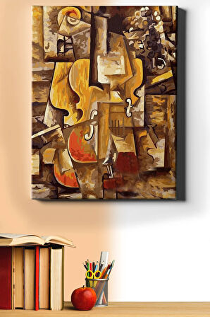 Sayılarla Boyama Seti Kasnaklı Keman Ve Üzümler 60 X 75 Cm