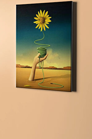 Sayılarla Boyama Seti Kasnaklı Dali Sarı Çiçek 40 X 50 Cm