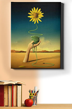 Sayılarla Boyama Seti Kasnaklı Dali Sarı Çiçek 50 X 65 Cm