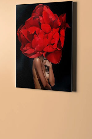 Sayılarla Boyama Seti Kasnaklı Çiçek Kadın 4 60 X 75 Cm