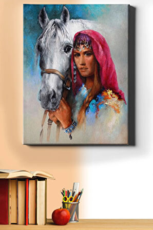 Sayılarla Boyama Seti Kasnaklı Köylü Güzeli 50 X 65 Cm