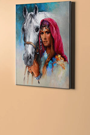 Sayılarla Boyama Seti Kasnaklı Köylü Güzeli 50 X 65 Cm
