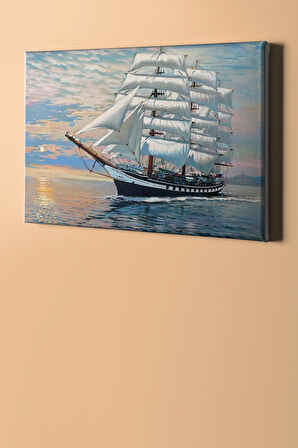 Sayılarla Boyama Seti Kasnaklı Görkemli Yelkenli 40 X 50 Cm