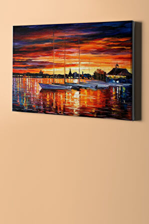 Sayılarla Boyama Seti Kasnaklı Sakin Günbatımı 60 X 75 Cm