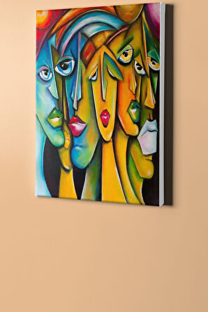 Sayılarla Boyama Seti Kasnaklı Yüzler 40 X 50 Cm