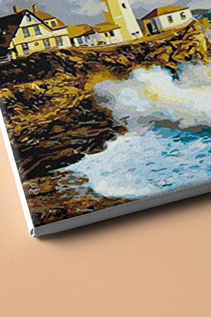 Sayılarla Boyama Seti Kasnaklı Deniz Feneri 60 X 75 Cm