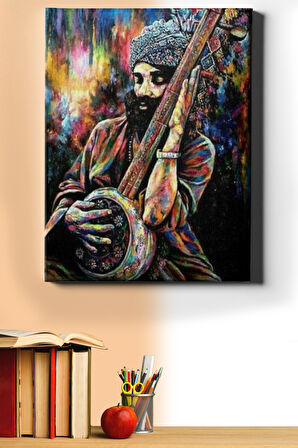 Sayılarla Boyama Seti Kasnaklı Hintli Sanatçı 60 X 75 Cm