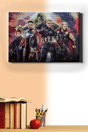 Sayılarla Boyama Seti Kasnaklı Avengers 2 40 X 50 Cm