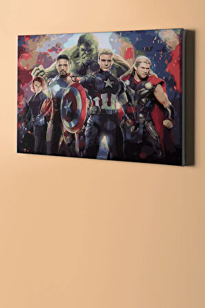Sayılarla Boyama Seti Kasnaklı Avengers 2 60 X 75 Cm