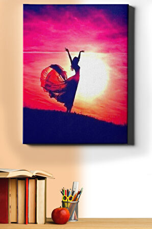 Sayılarla Boyama Seti Kasnaklı Batan Güneşe Karşı 40 X 50 Cm