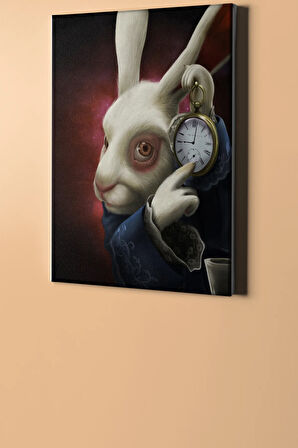 Sayılarla Boyama Seti Kasnaklı Alıce Beyaz Tavşan 40 X 50 Cm