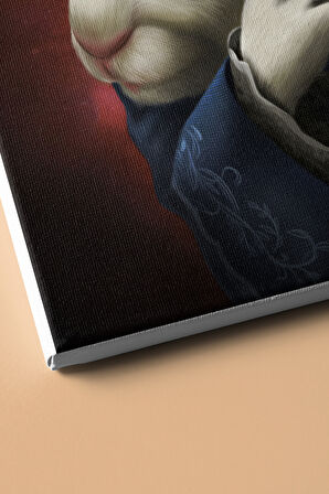 Sayılarla Boyama Seti Kasnaklı Alıce Beyaz Tavşan 60 X 75 Cm