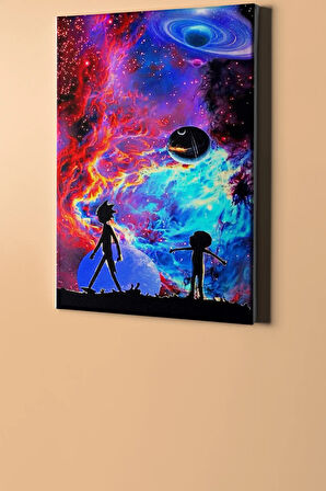 Sayılarla Boyama Seti Kasnaklı Rıck Ve Morty Galaksi 40 X 50 Cm