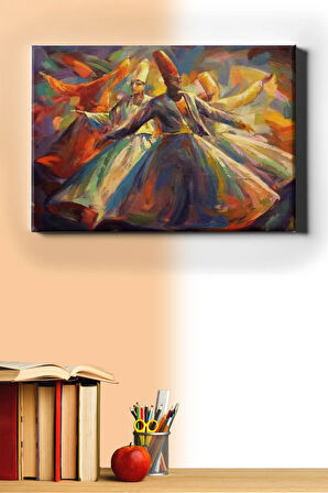 Sayılarla Boyama Seti Kasnaklı Semazenler 60 X 75 Cm