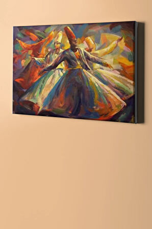 Sayılarla Boyama Seti Kasnaklı Semazenler 60 X 75 Cm