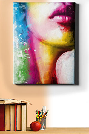 Sayılarla Boyama Seti Kasnaklı Gökkuşağı Kadın 40 X 50 Cm